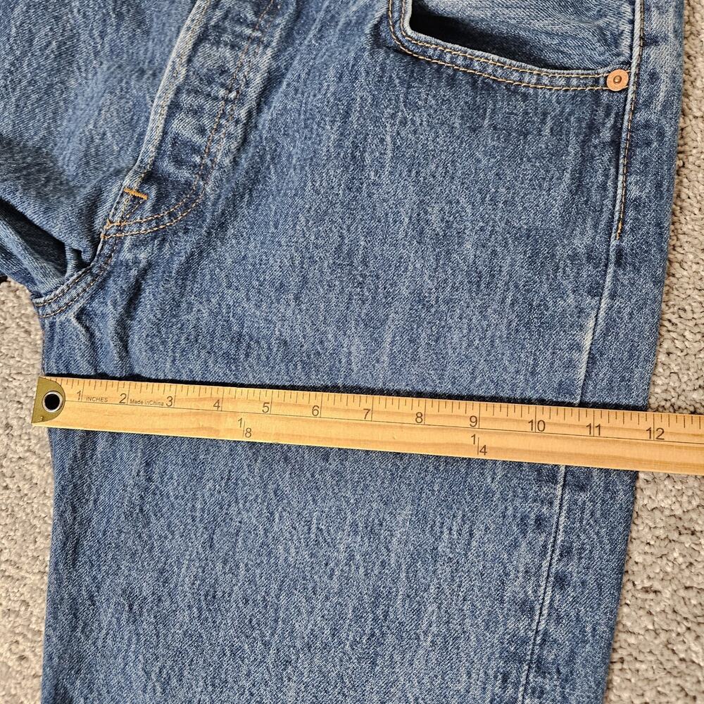 Levis 501 Jeans Men 34X34 (Fit 32X32.5) Blue Denim Straight Leg Button Fly - Picture 10 of 11